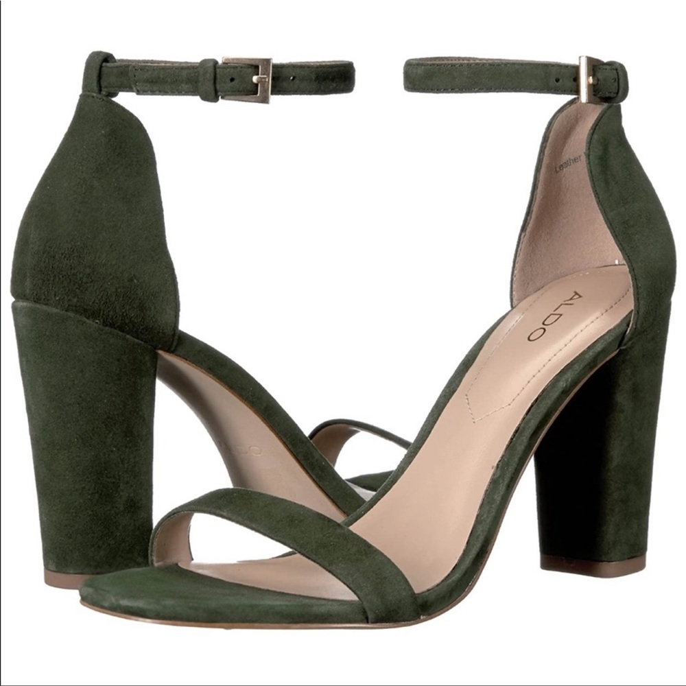 Green Aldo heels
